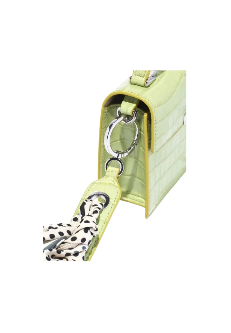 ( AS IS ) Marc Jacobs The Downtown Crocodile Top Handle Bag In Lime H961L01PF22