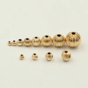 14K Gold Beads Necklace with American Craftsmanship