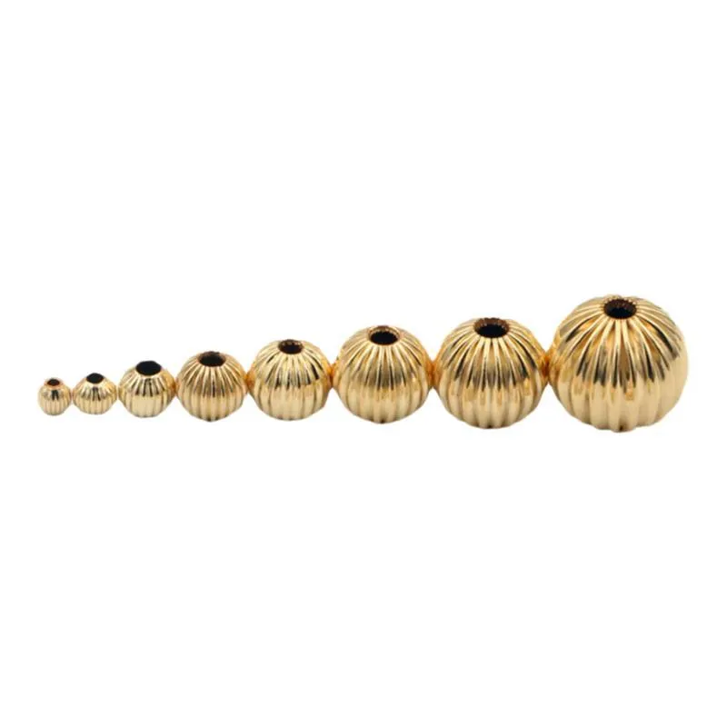 14K Gold Beads Necklace with American Craftsmanship