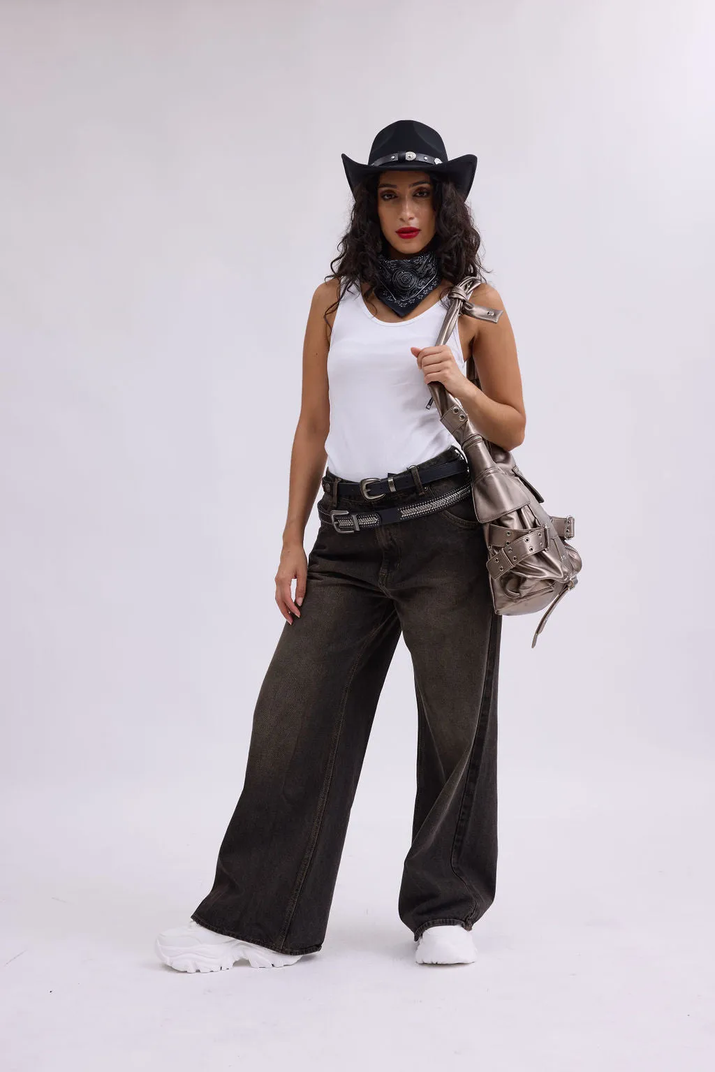 1688 - Complex Large Satchel Shoulder Bag