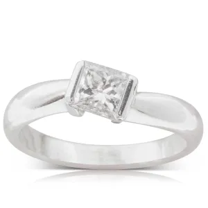 18ct White Gold .50ct Diamond Solitaire Ring