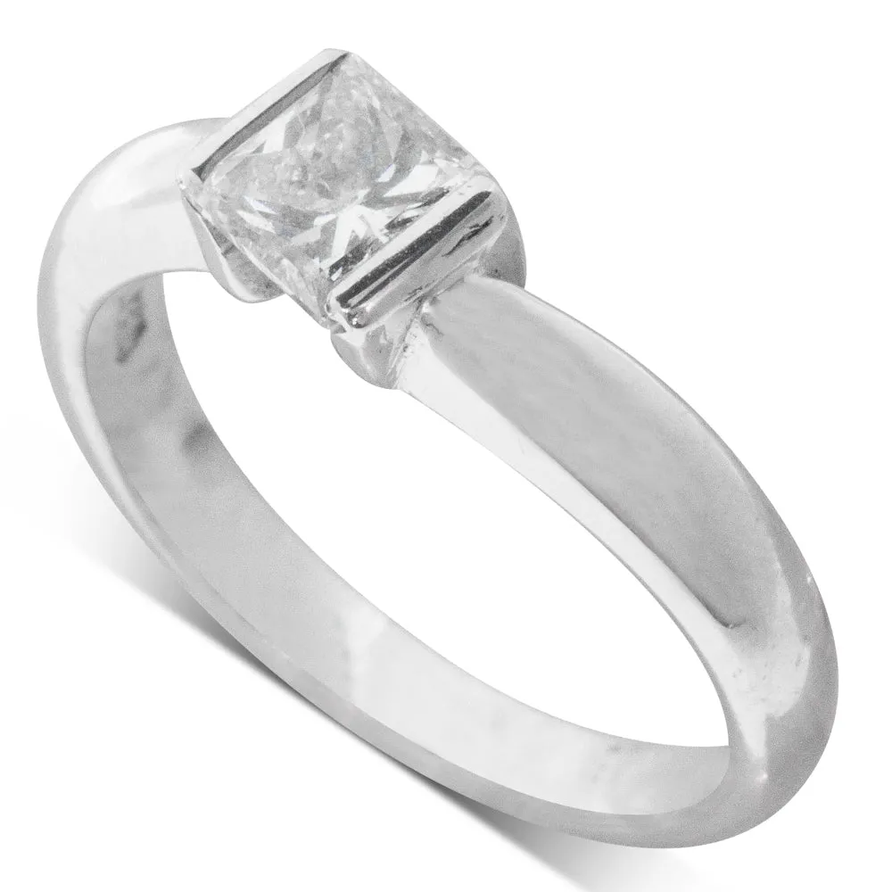 18ct White Gold .50ct Diamond Solitaire Ring