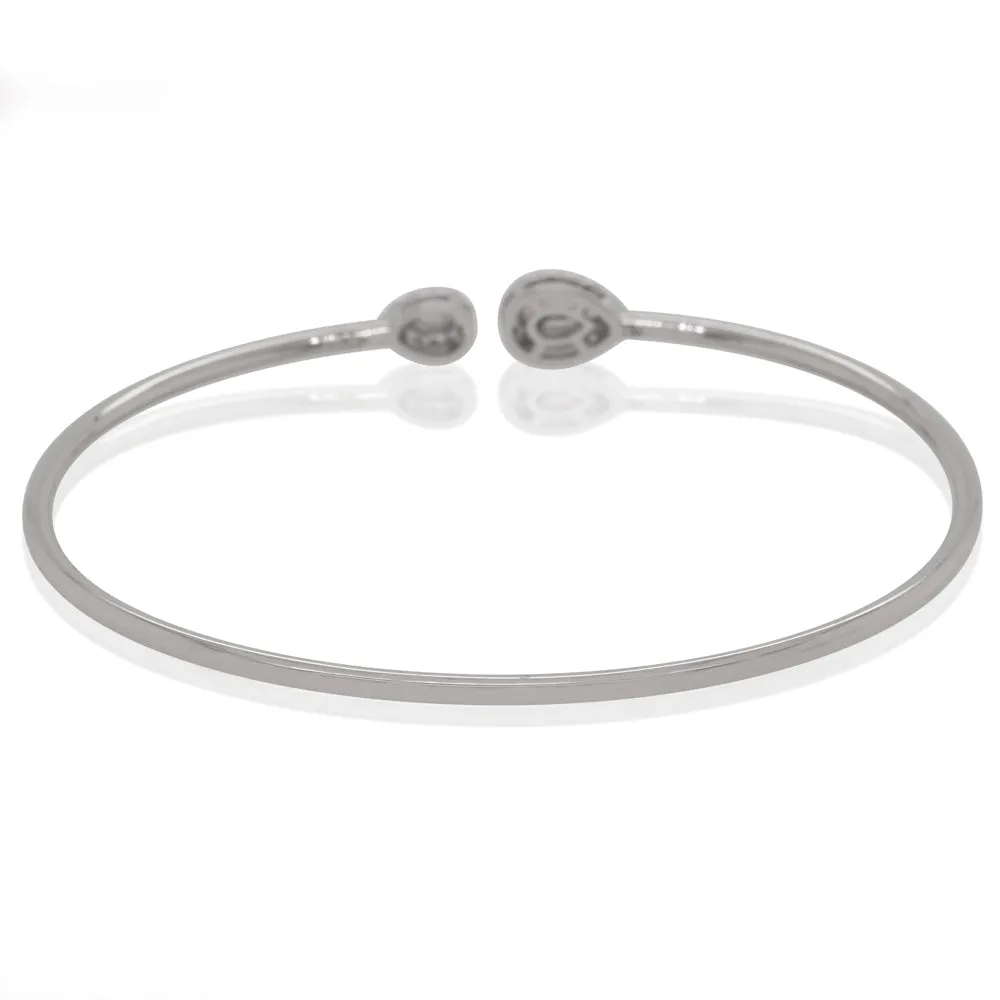 18ct White Gold Diamond Cuff Bracelet