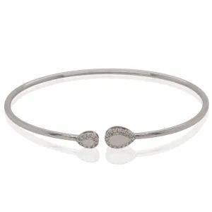 18ct White Gold Diamond Cuff Bracelet