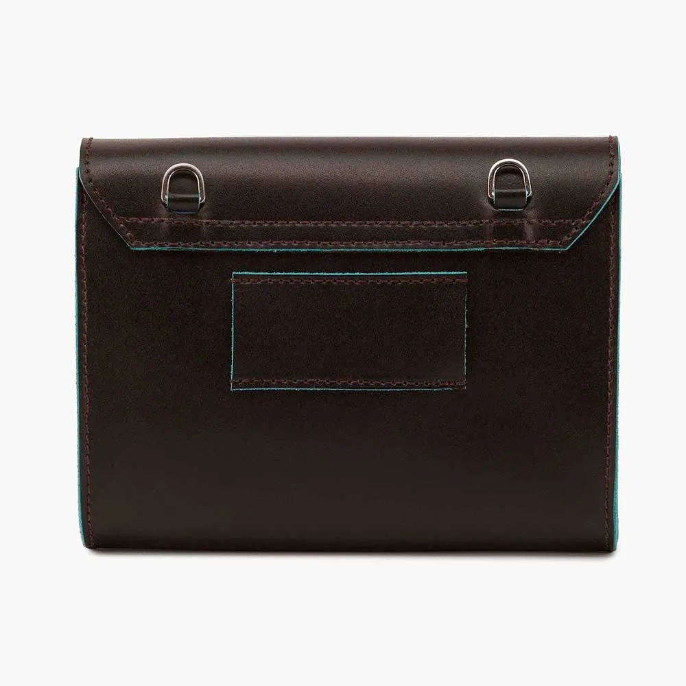 3-in-1 Leather Crossbody Belt Bag Clutch - Brown