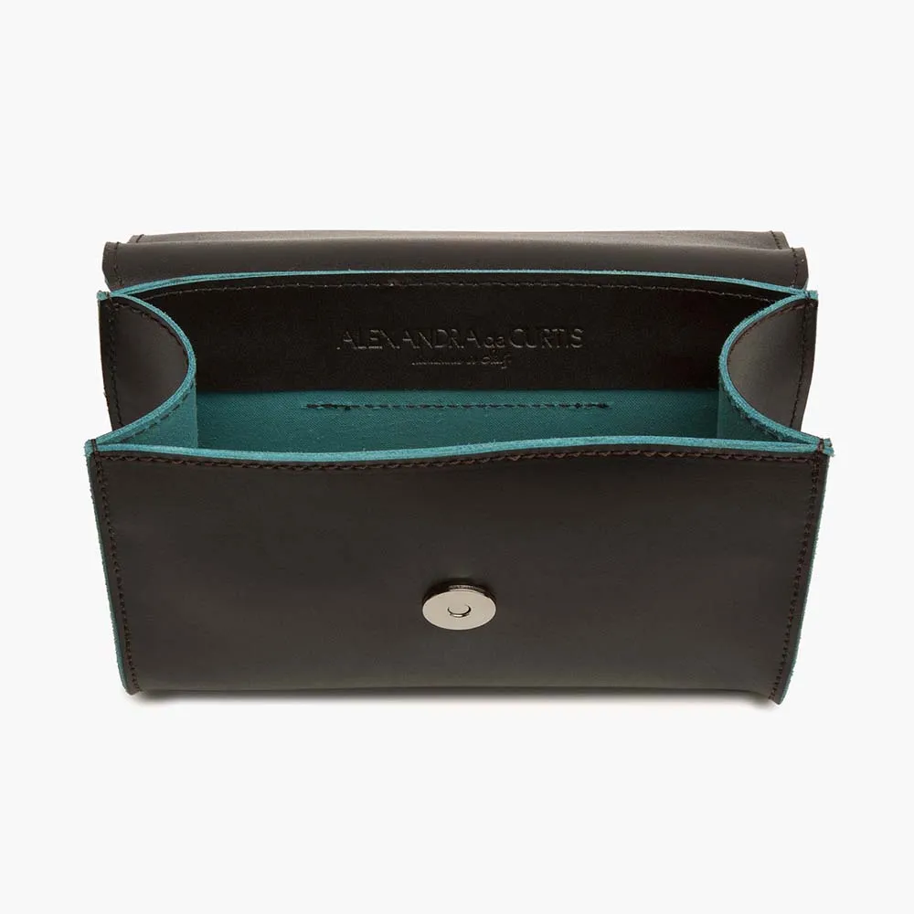 3-in-1 Leather Crossbody Belt Bag Clutch - Brown
