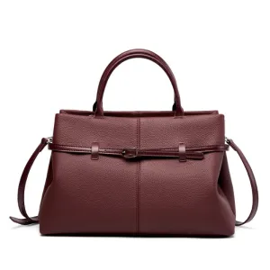 35CM Handheld Large Capacity Commuter Platinum Women's briefcase 2953 wine Red