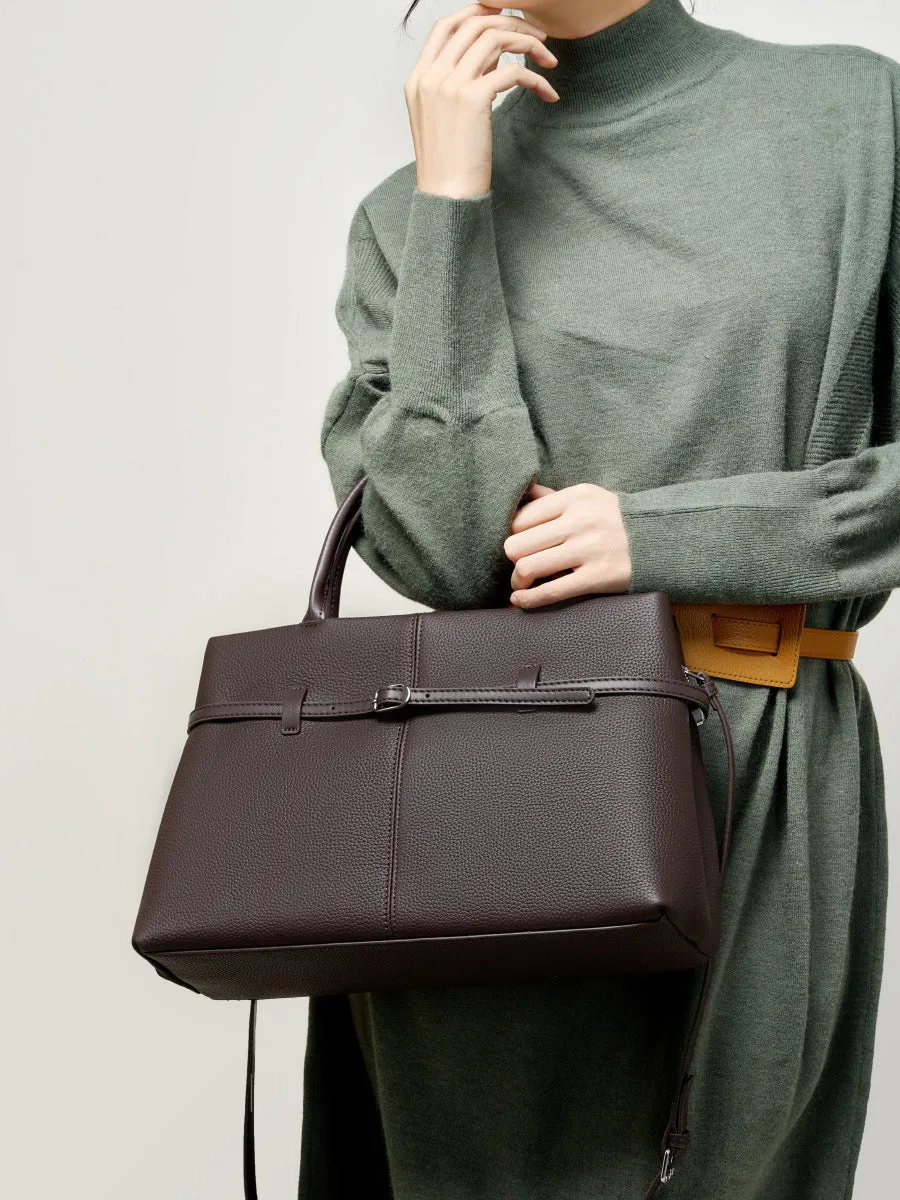 35CM Handheld Large Capacity Commuter Platinum Women's briefcase 2953 wine Red