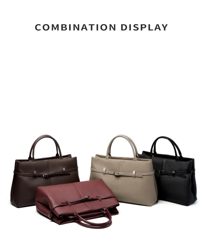 35CM Handheld Large Capacity Commuter Platinum Women's briefcase 2953 wine Red
