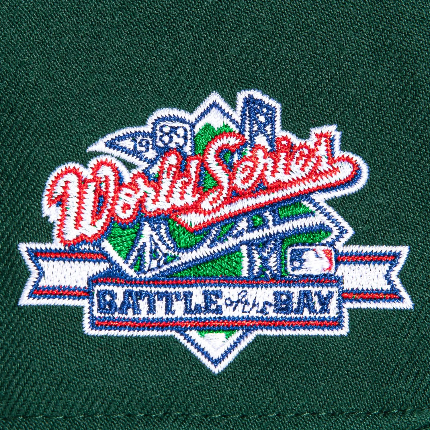 47 Brand Hitch Oakland Athletics 1989 World Series Patch Snapback Script Hat - Dark Green