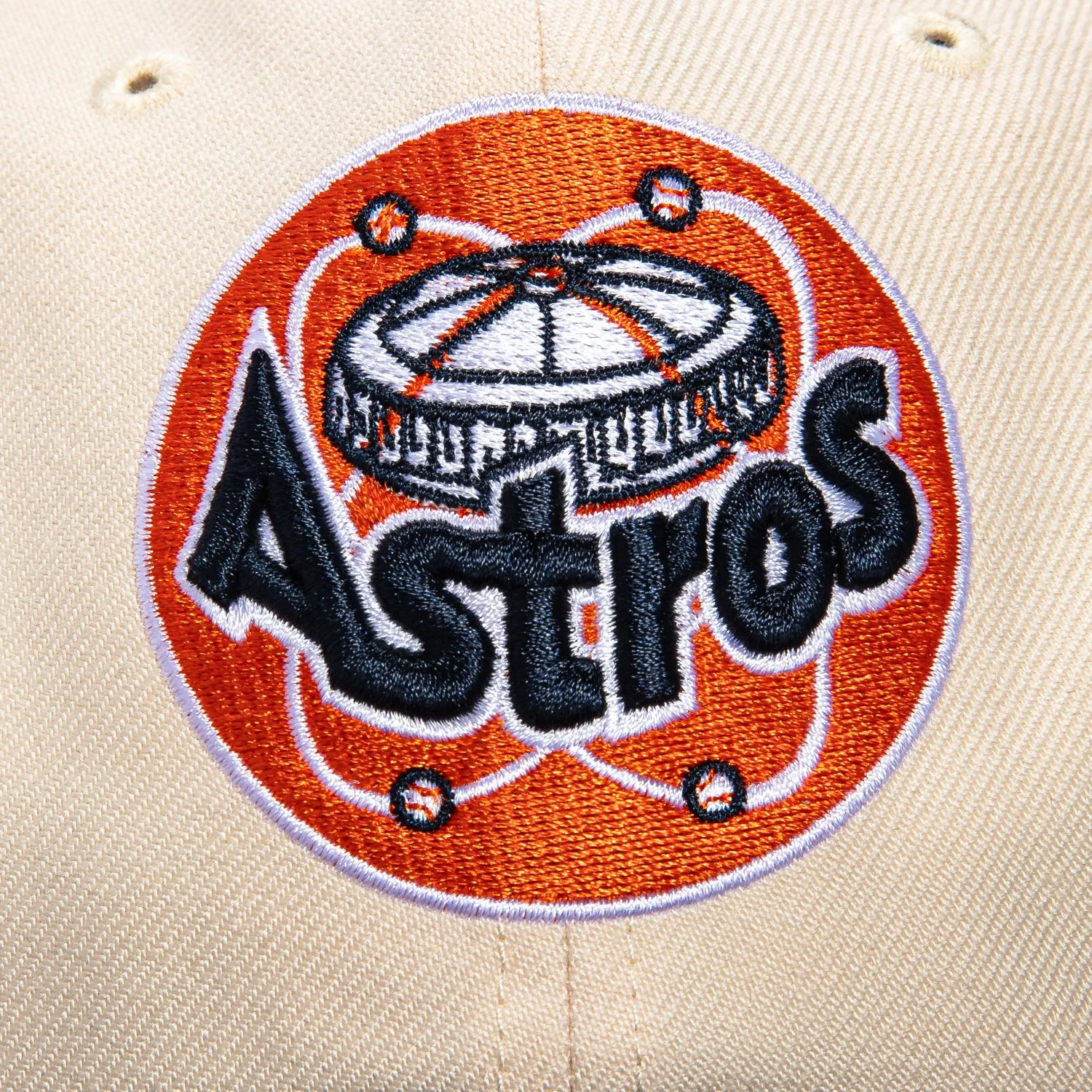47 Brand Stone Dome Sureshot Captain Houston Astros 25th Anniversary Patch Snapback Logo Hat - White, Navy