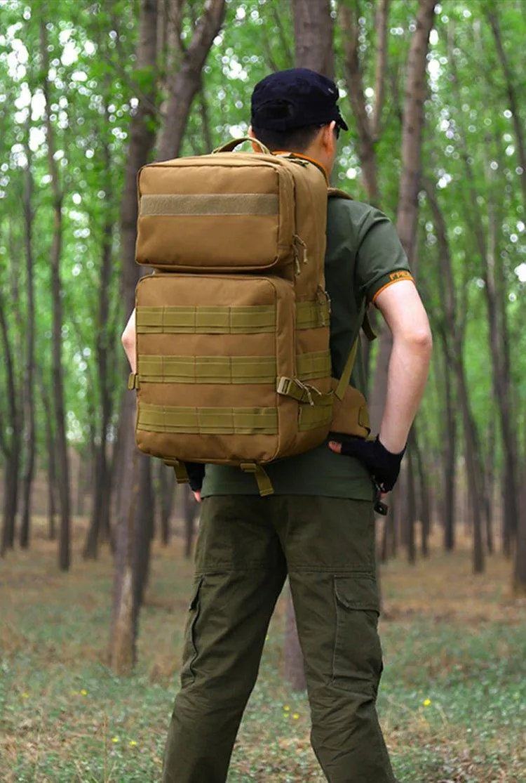 55L Waterproof Outdoor Travel Molle Backpack