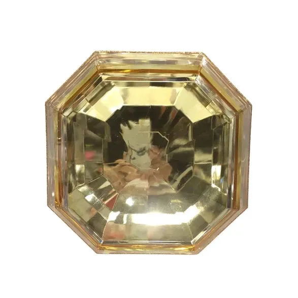6" Gold Square Jewel Ornament