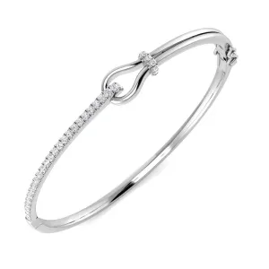 9ct White Gold 0.46ct Diamond Loop Bangle