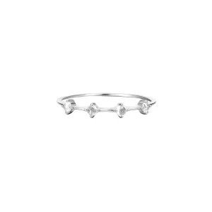 Abundantia | Notting Hill Ring | White Sapphire (Rose Cut) | 14K White Gold