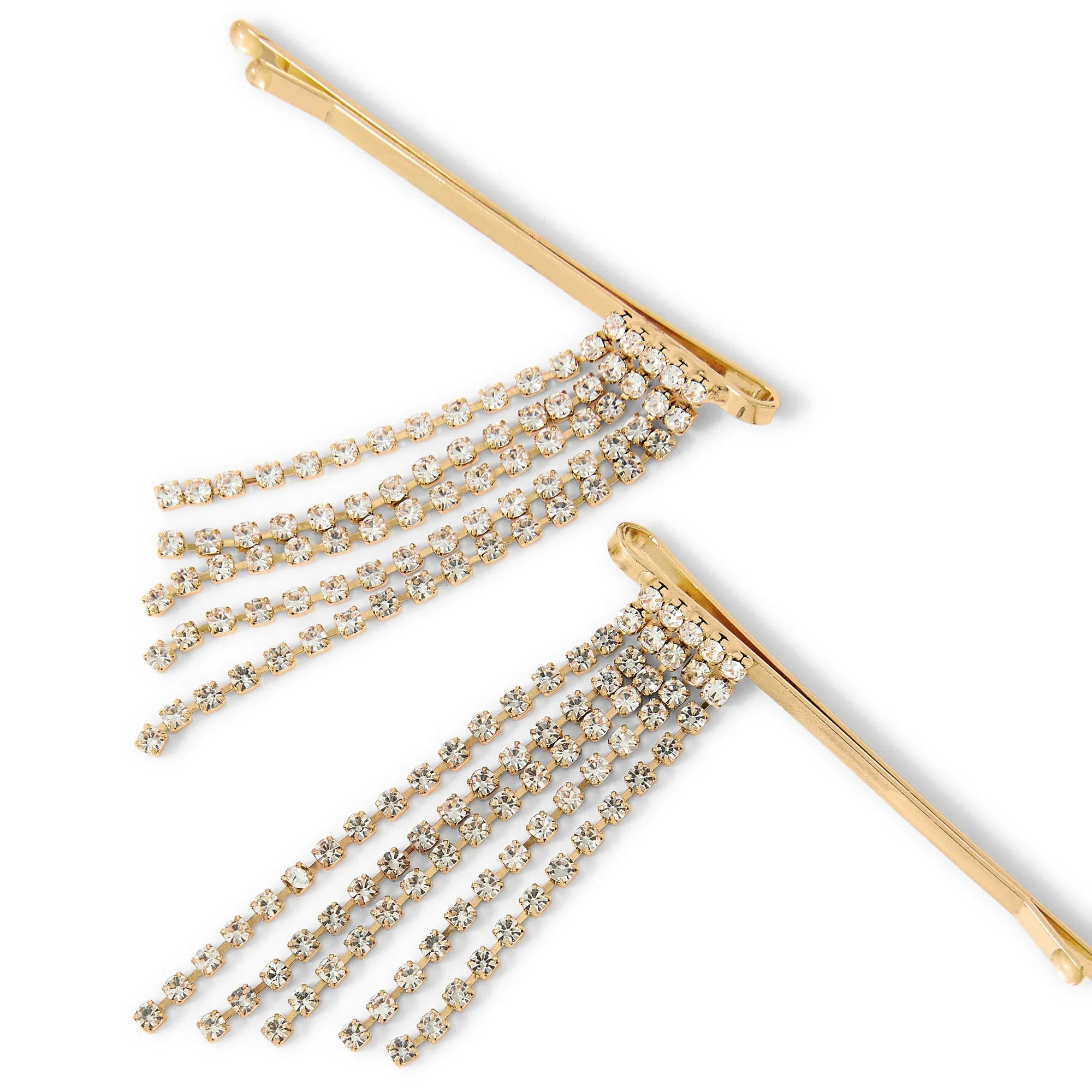 Accessorize London Women's 2 X Chandelier Slides Hair Clip