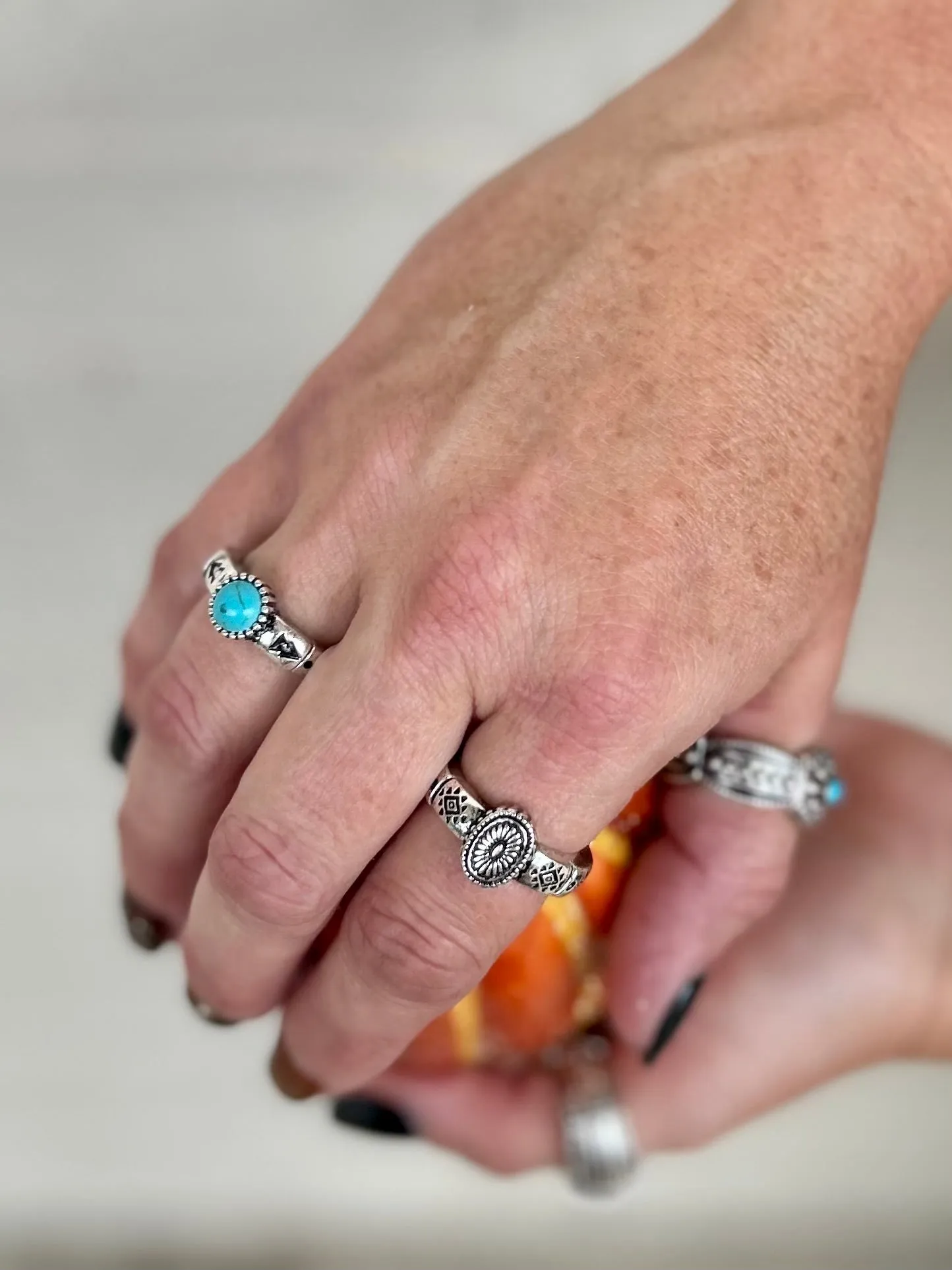Adjust To Turquoise Ring Set