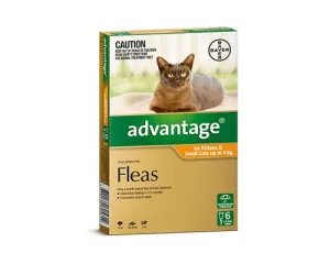 ADVANTAGE CAT UP TO 4KG ORANGE 6PK