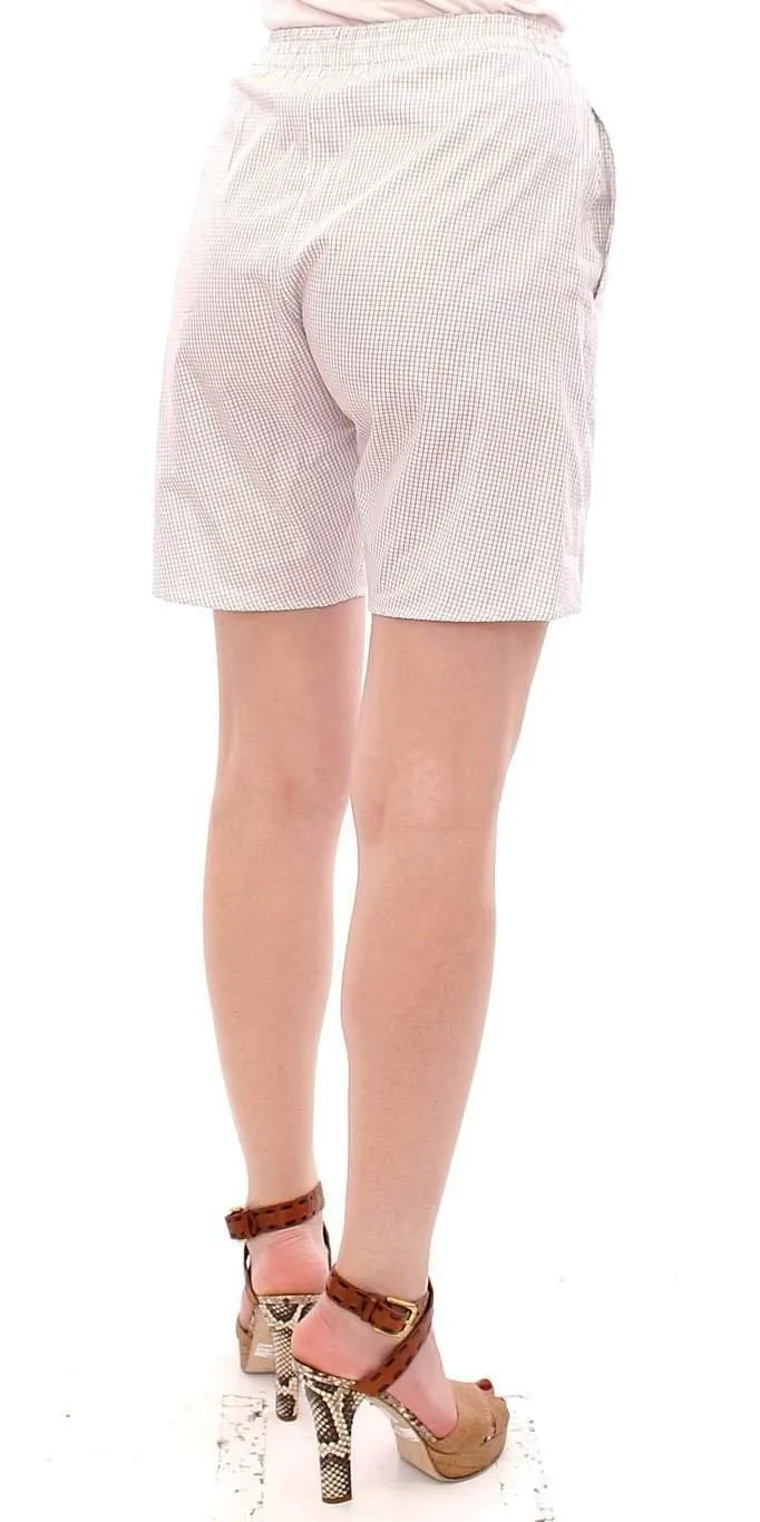 Andrea Incontri  Checkered Stretch Cotton Shorts
