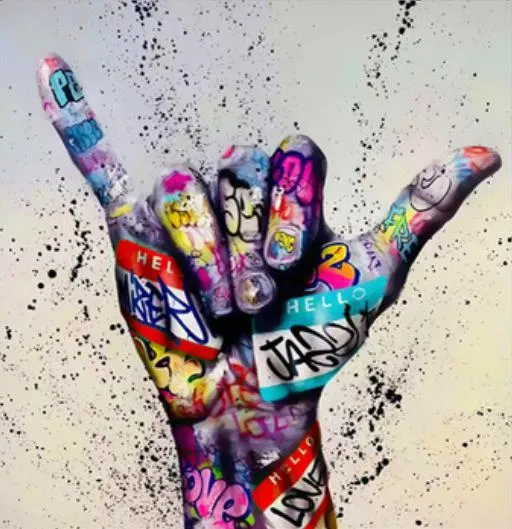 Art mural Graffiti Canvas
