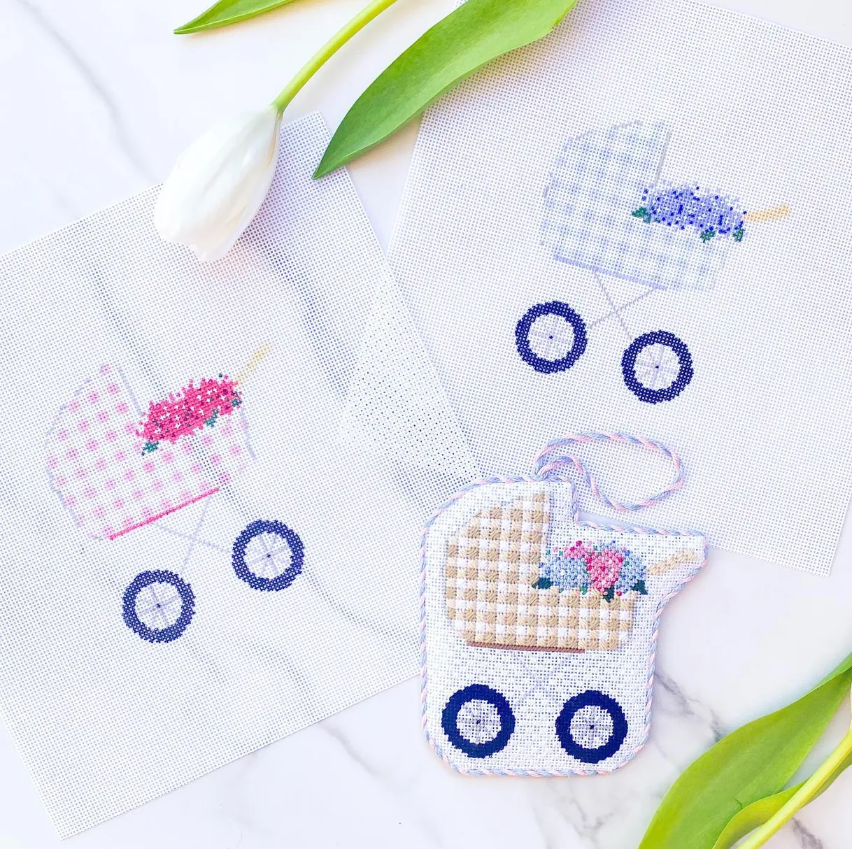 Baby Carriage Needlepoint Canvases