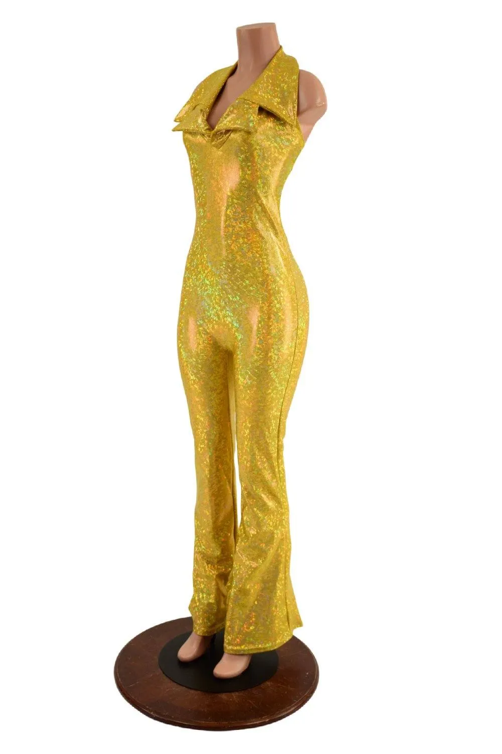 Backless Bootcut Catsuit with Showtime Collar