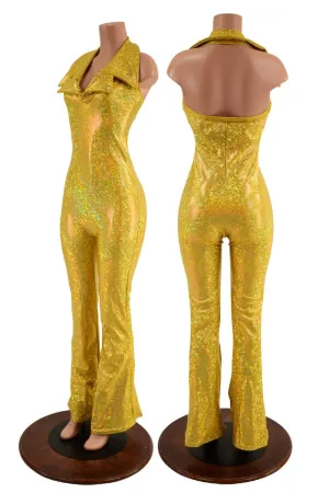 Backless Bootcut Catsuit with Showtime Collar