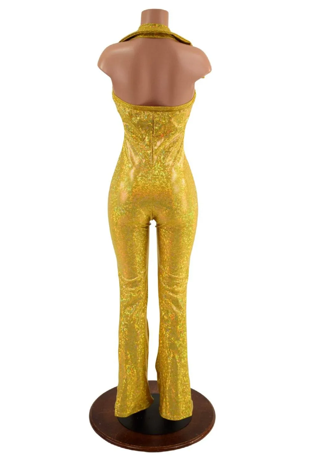 Backless Bootcut Catsuit with Showtime Collar