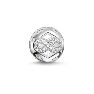 Bead "White Infinity Symbol"