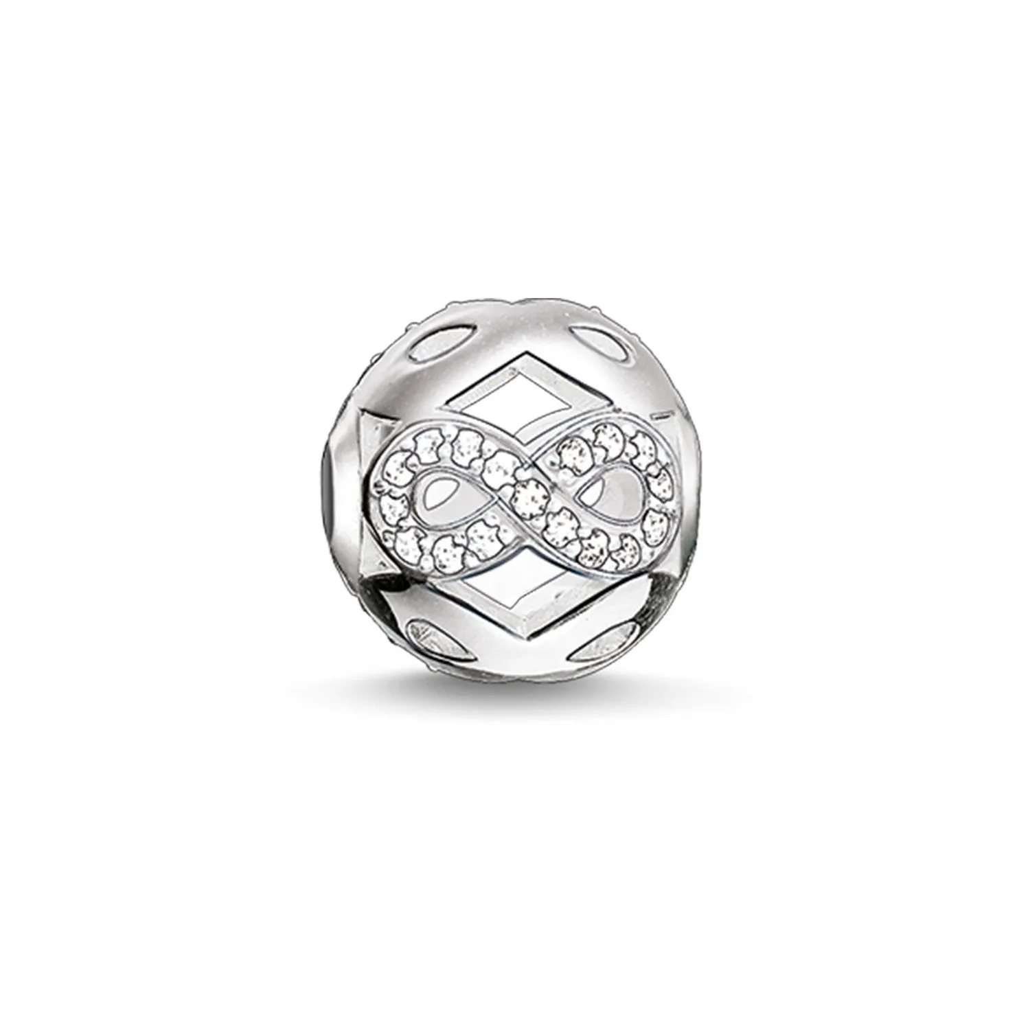 Bead "White Infinity Symbol"