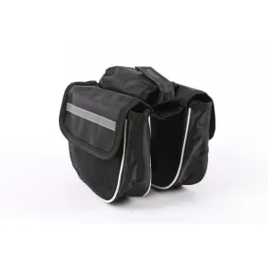 Bicycle Cycling Frame Pannier Saddle Front Tube Bag Both Side Double Pouch 15cm x 12cm x 5cm free shipping