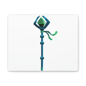 Blue Staff Stretched Canvas