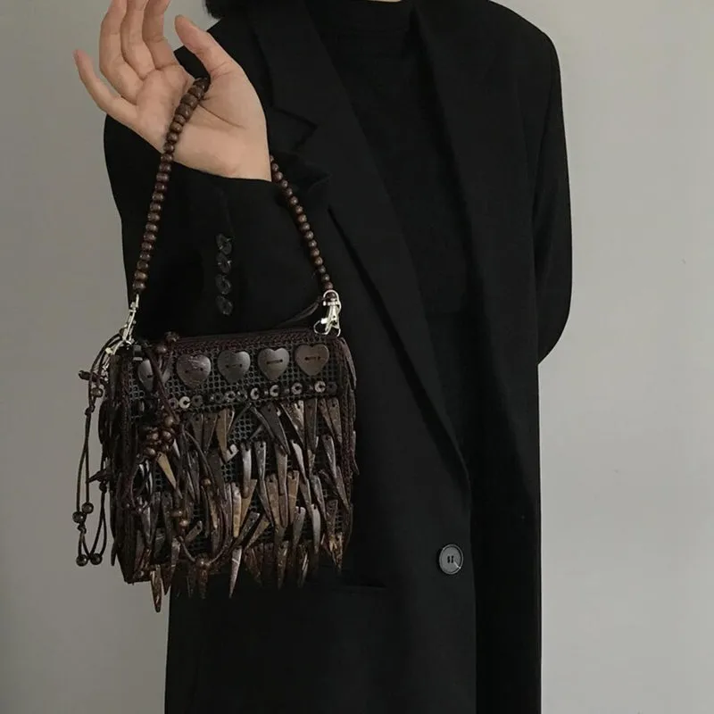 Boho Bag With Vintage Tassels