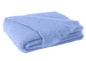 Brushed Mohair Throw Sky Blue by Lands Downunder