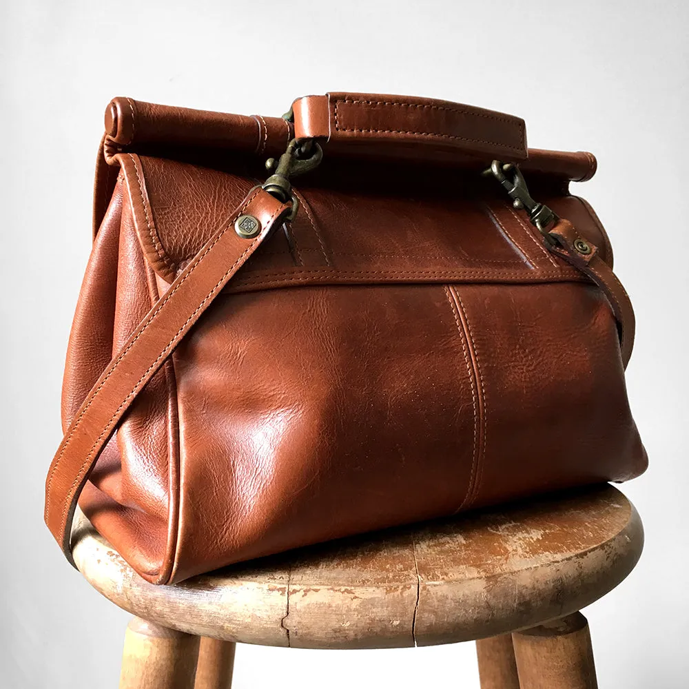 Buttery Soft Leather Top Handle Shoulder Satchel