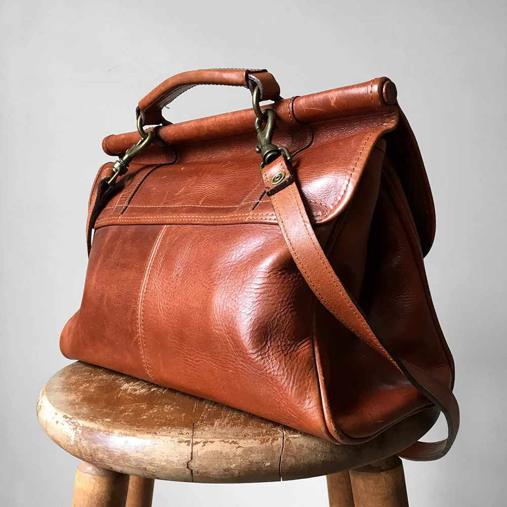 Buttery Soft Leather Top Handle Shoulder Satchel