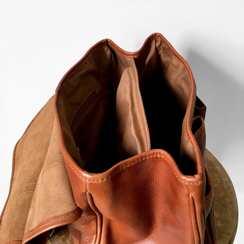 Buttery Soft Leather Top Handle Shoulder Satchel