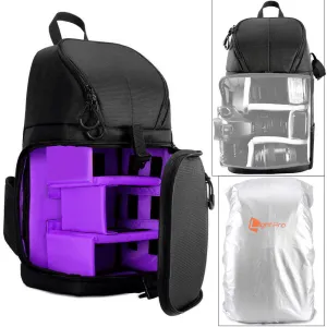 Camera Sling Bag Shoulder Cross DSLR Case Waterproof w/ Rain Cover Camera Sling Soft Padded Men Women Bag Backpack