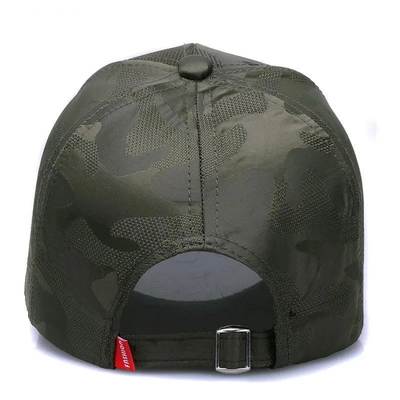 Camo Baseball Hat w/ Breathable Design