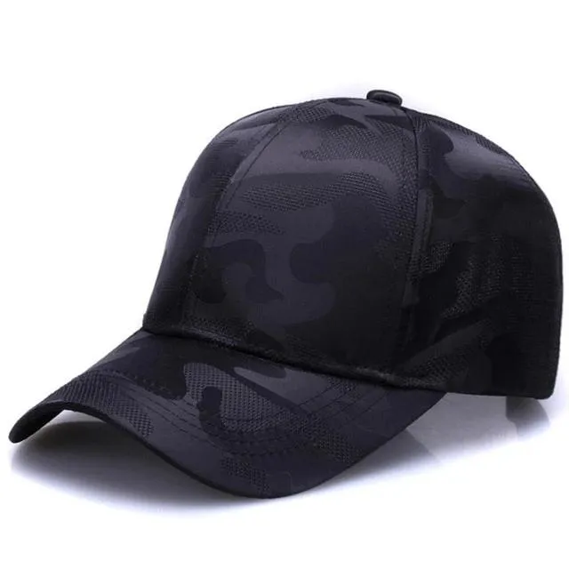 Camo Baseball Hat w/ Breathable Design