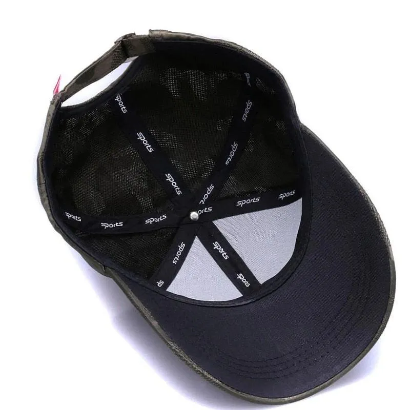 Camo Baseball Hat w/ Breathable Design