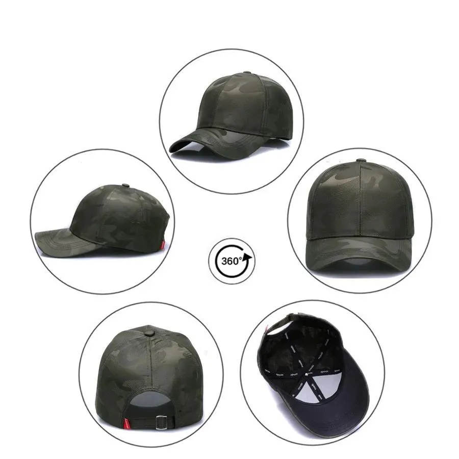 Camo Baseball Hat w/ Breathable Design