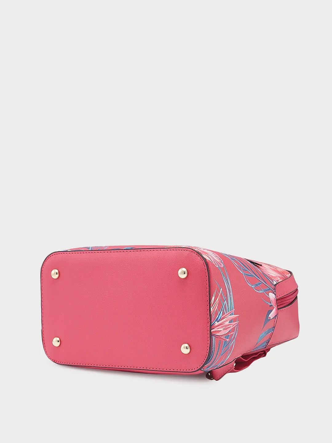 Caprese Renee Fashion Backpack Medium Pink Printed