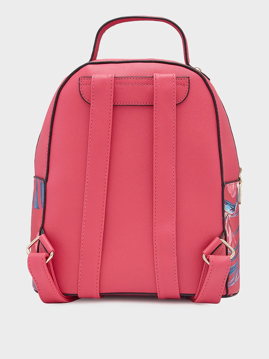 Caprese Renee Fashion Backpack Medium Pink Printed