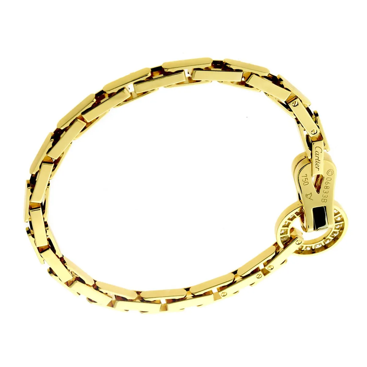 Cartier Agrafe Diamond Gold Bracelet
