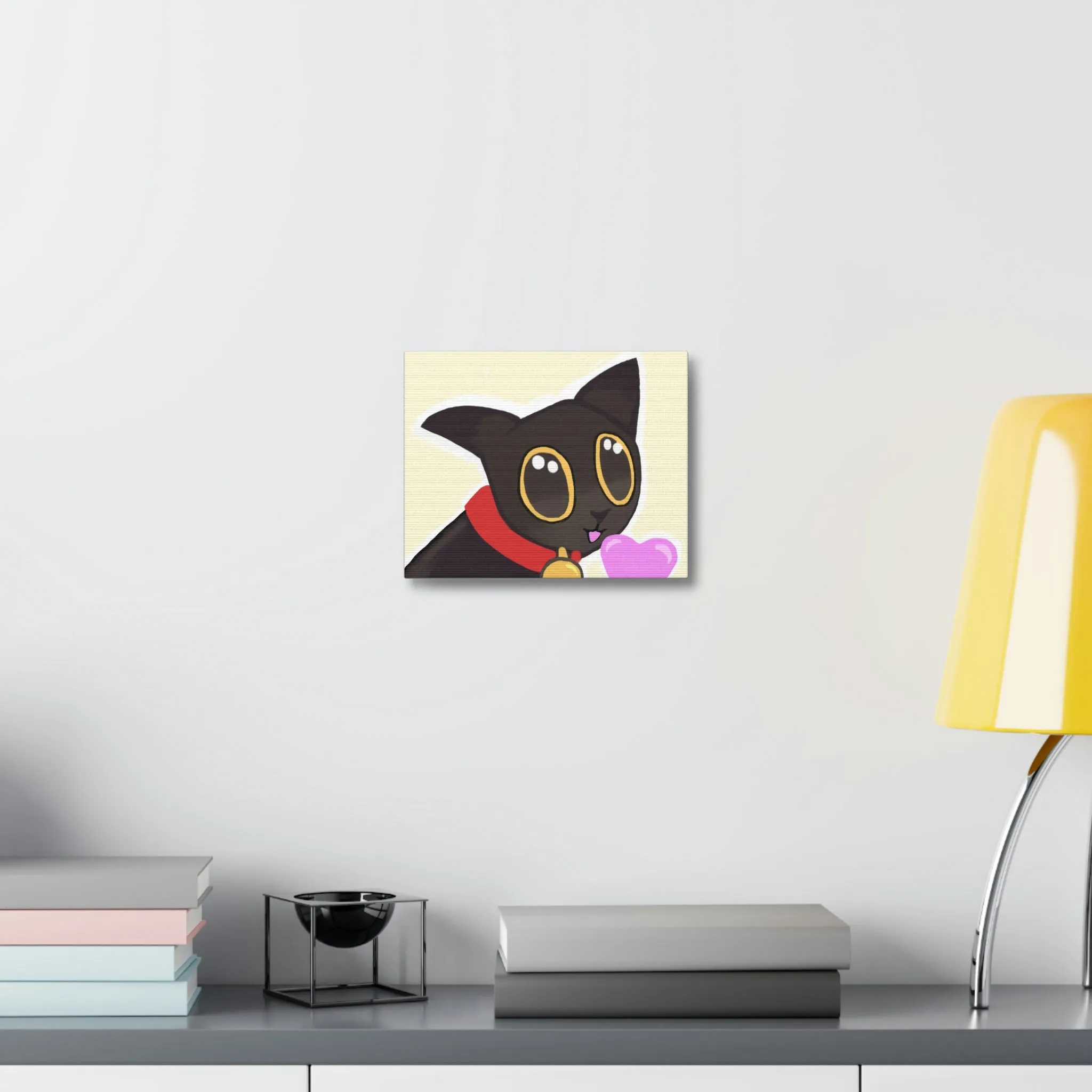 Cat Illustration Stretched Canvas