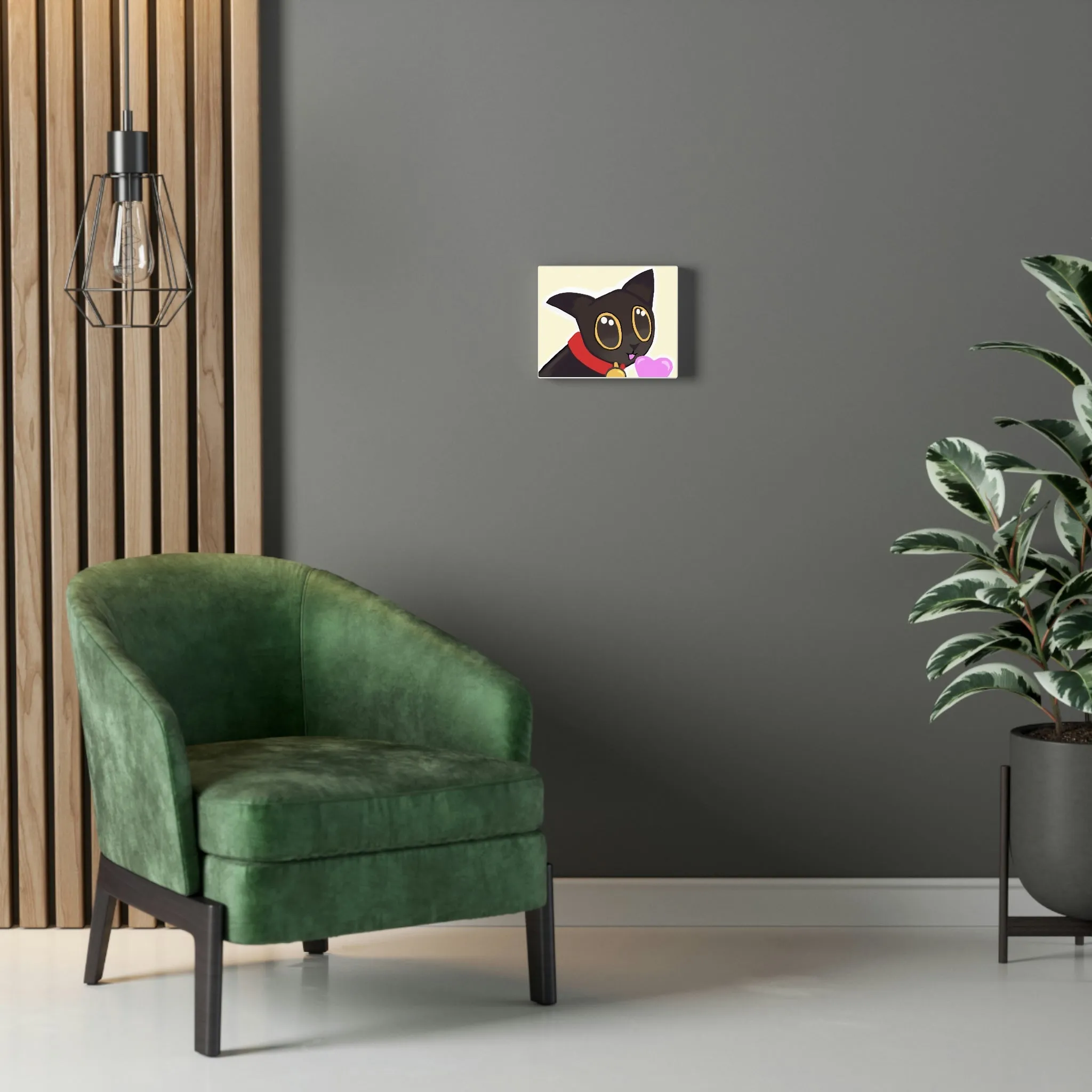 Cat Illustration Stretched Canvas