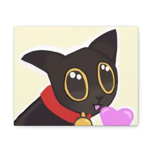 Cat Illustration Stretched Canvas