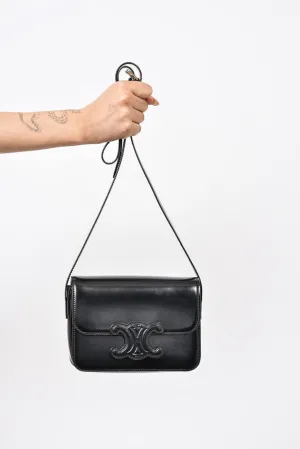 Celine Black Leather Teen "Cuir Triomphe" Crossbody