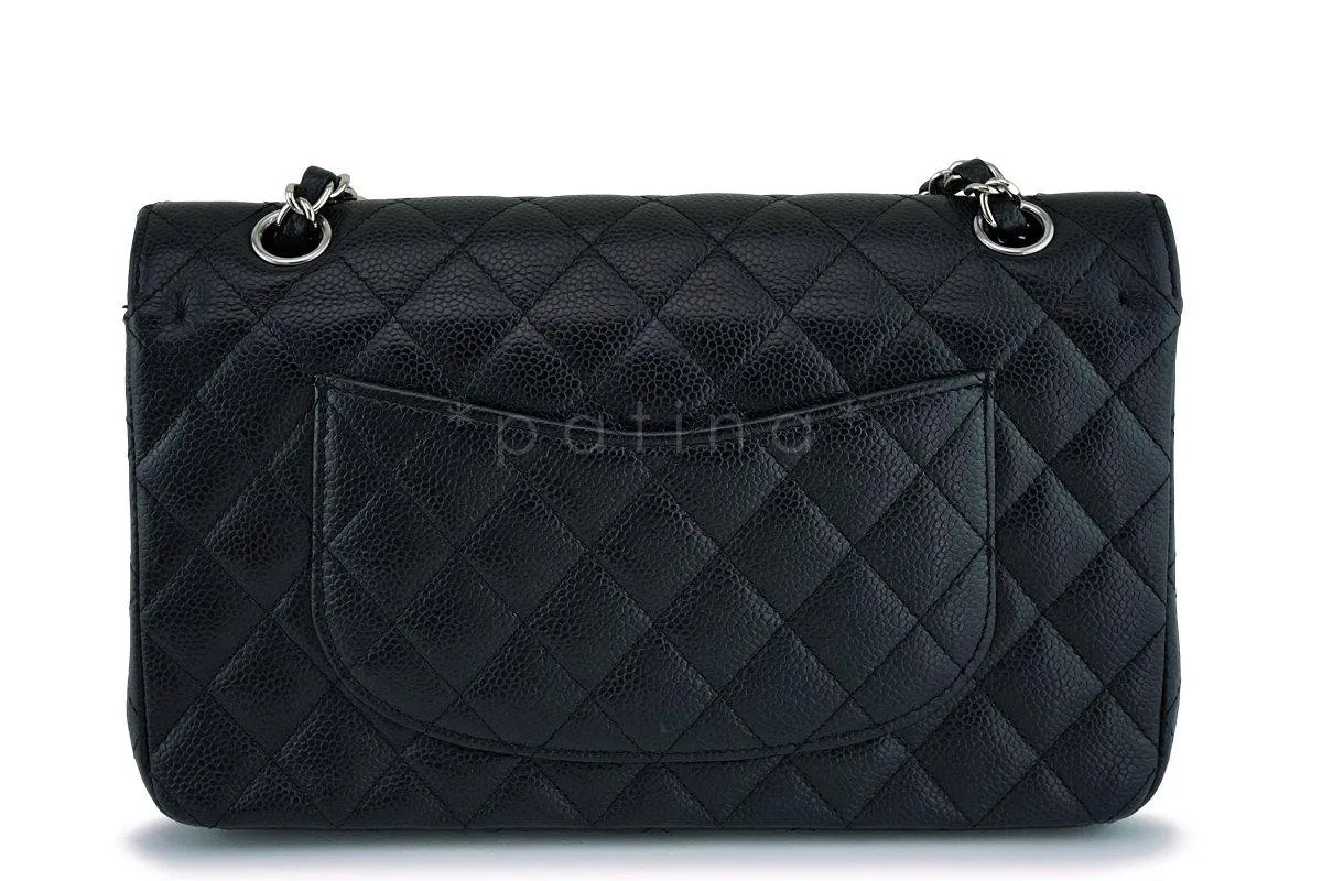 Chanel Black Caviar Classic Medium Double Flap Bag SHW